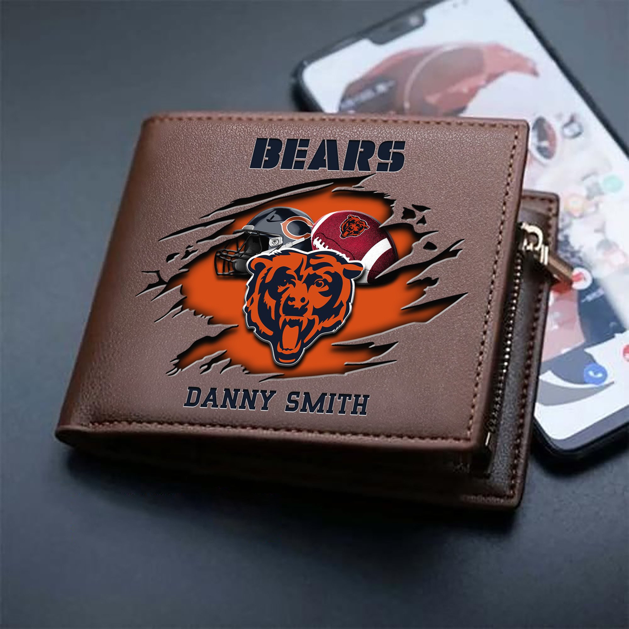 Alternative view of Chicago Bears Sport Men Wallet 2024 Version Custom Your Name, Sport Wallet For Football Fans, Sport Gifts ETHY-61737