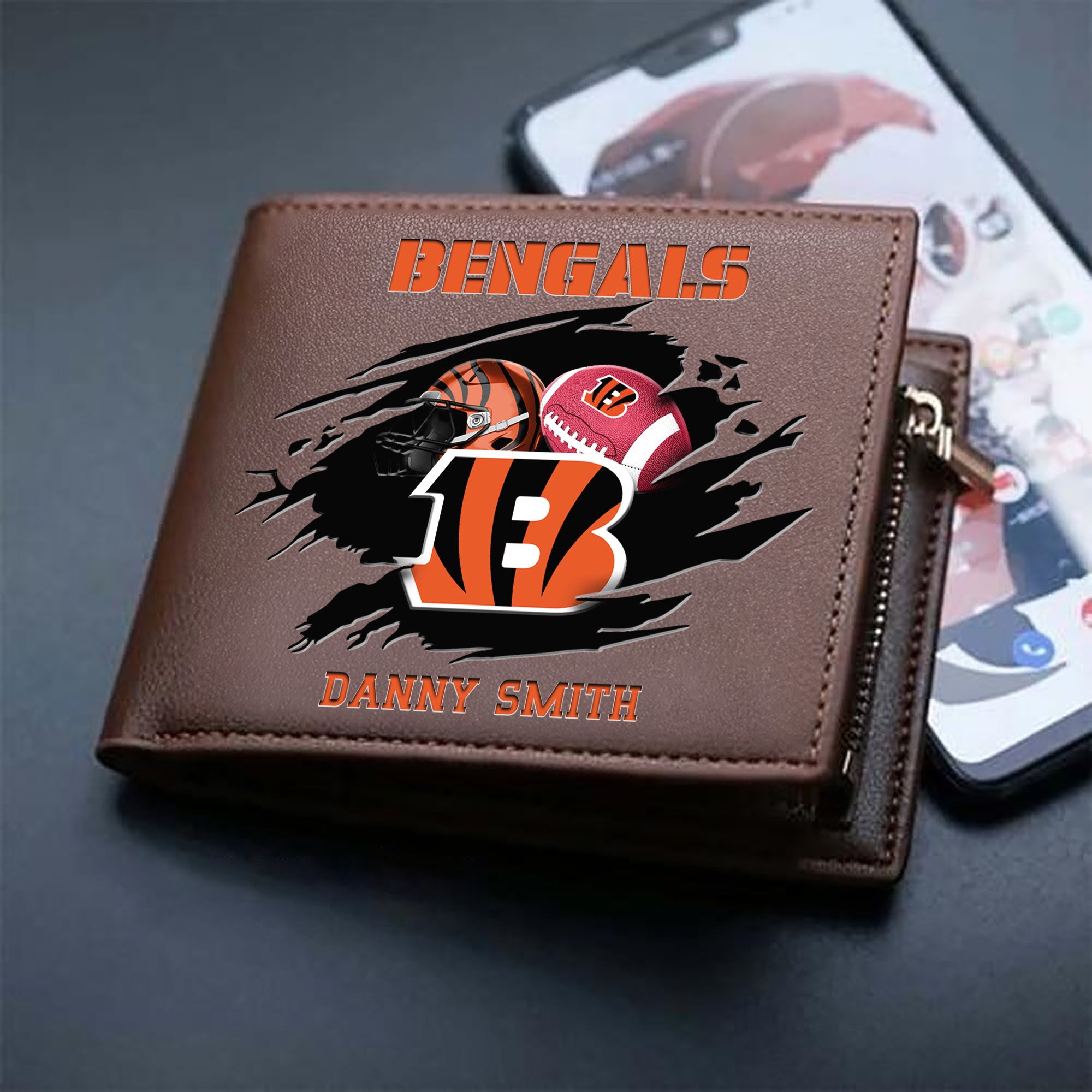 Alternative view of Cincinnati Bengals Sport Men Wallet 2024 Version Custom Your Name, Sport Wallet For Football Fans, Sport Gifts ETHY-61737