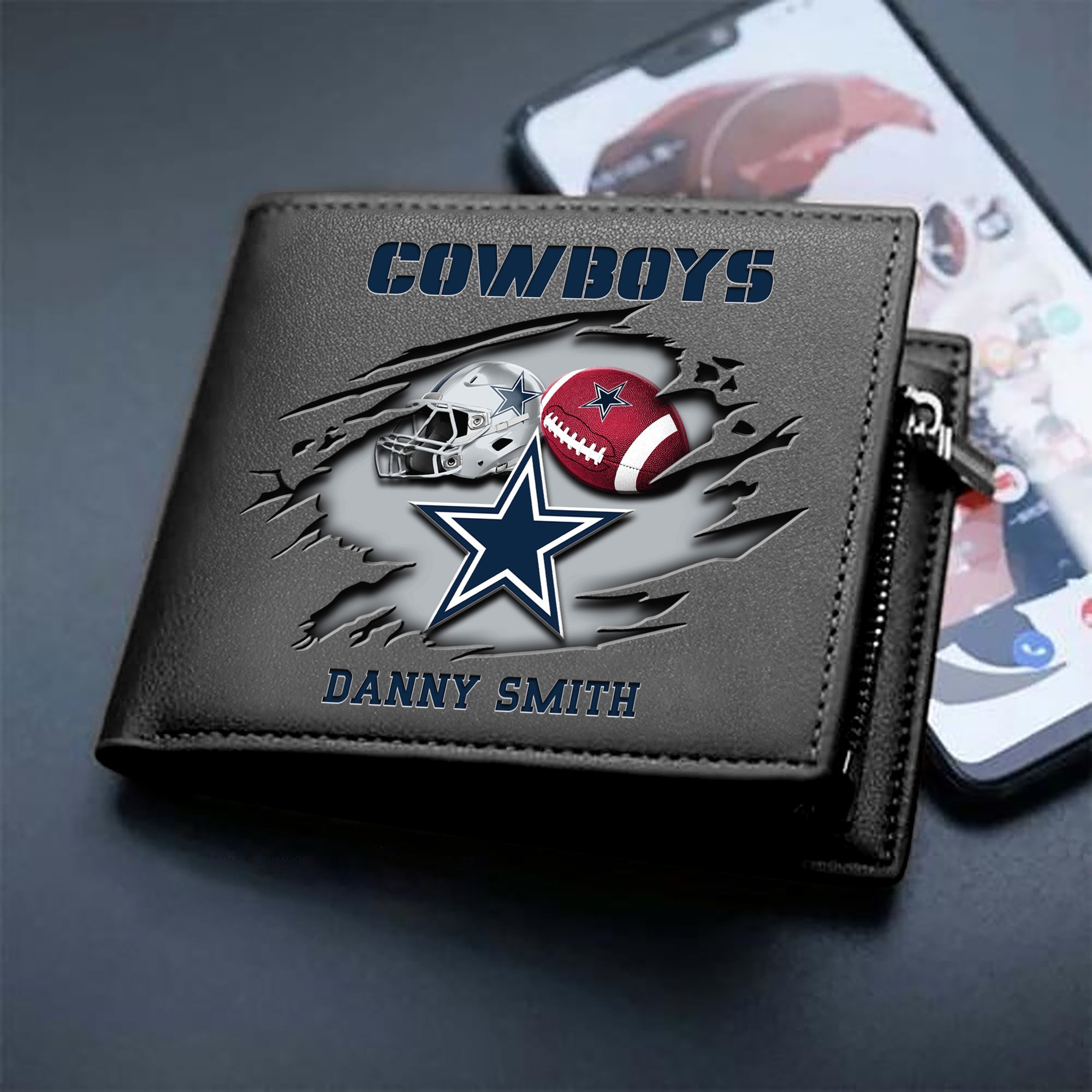 Dallas Cowboys Sport Men Wallet 2024 Version Custom Your Name, Sport Wallet For Football Fans, Sport Gifts ETHY-61737