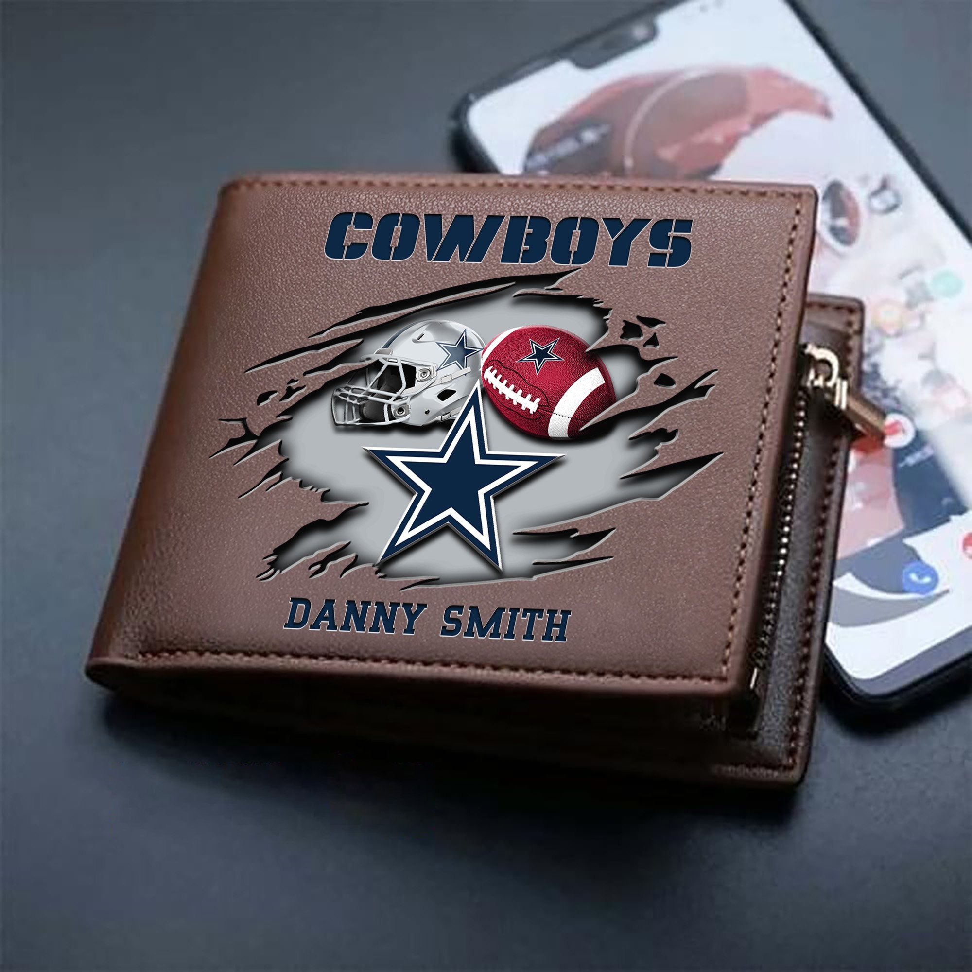 Alternative view of Dallas Cowboys Sport Men Wallet 2024 Version Custom Your Name, Sport Wallet For Football Fans, Sport Gifts ETHY-61737