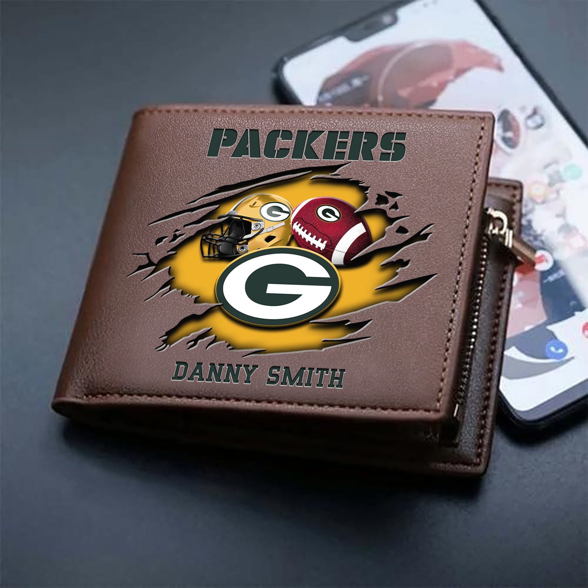 Alternative view of Green Bay Packers Sport Men Wallet 2024 Version Custom Your Name, Sport Wallet For Football Fans, Sport Gifts ETHY-61737