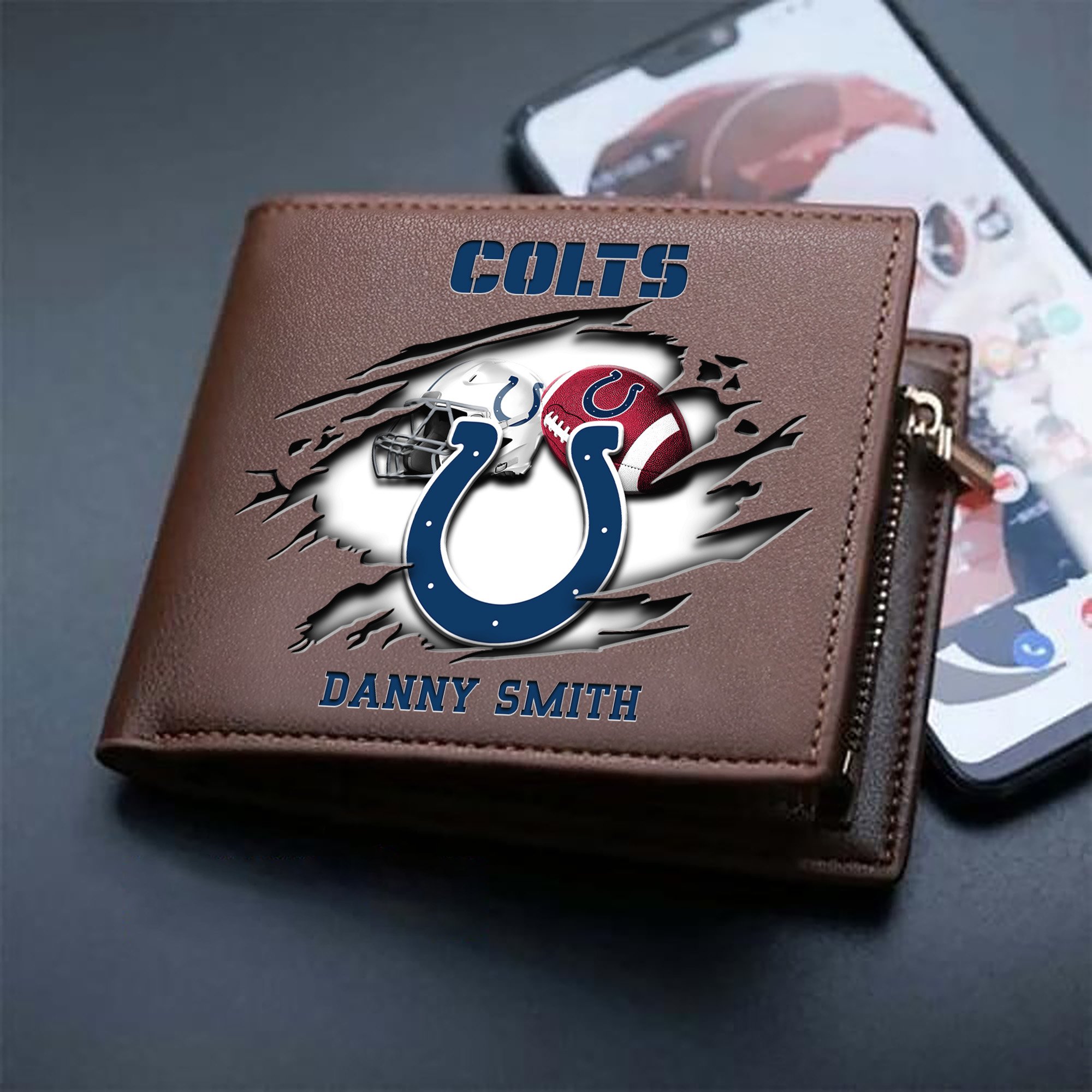 Alternative view of Indianapolis Colts Sport Men Wallet 2024 Version Custom Your Name, Sport Wallet For Football Fans, Sport Gifts ETHY-61737