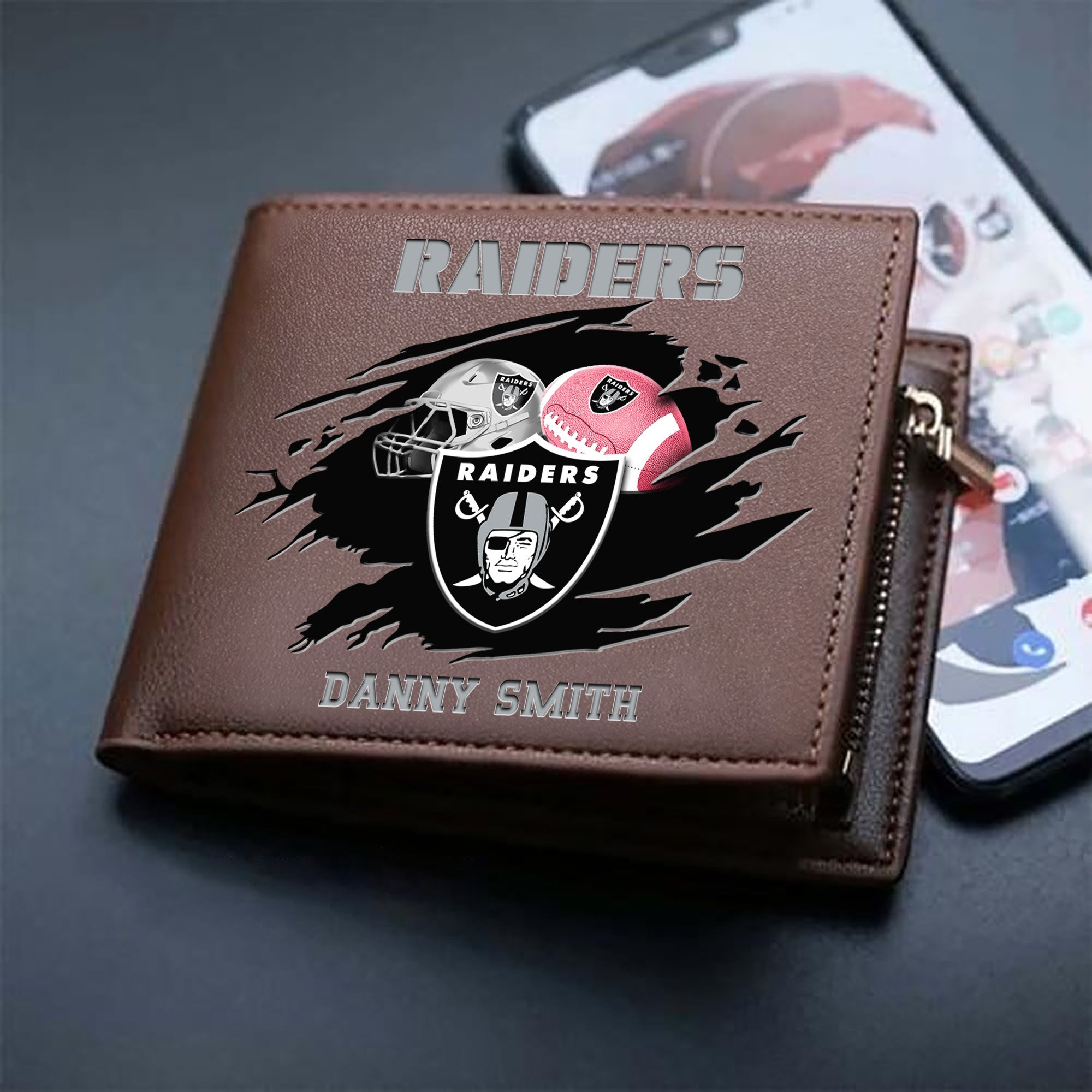 Alternative view of Las Vegas Raiders Sport Men Wallet 2024 Version Custom Your Name, Sport Wallet For Football Fans, Sport Gifts ETHY-61737