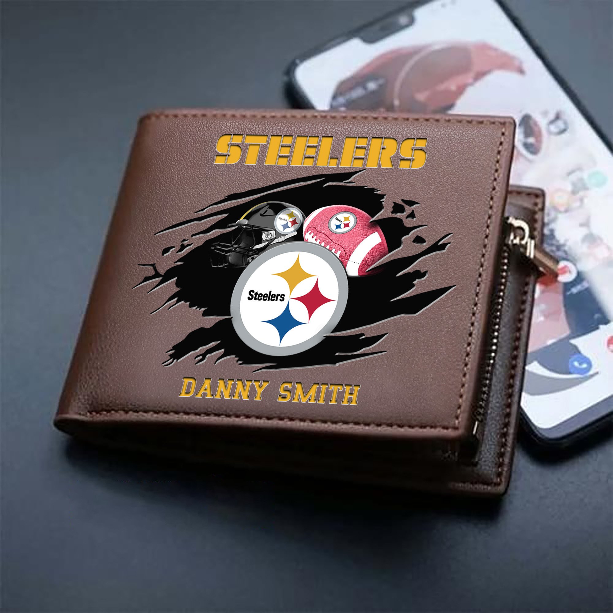 Alternative view of Pittsburgh Steelers Sport Men Wallet 2024 Version Custom Your Name, Sport Wallet For Football Fans, Sport Gifts ETHY-61737