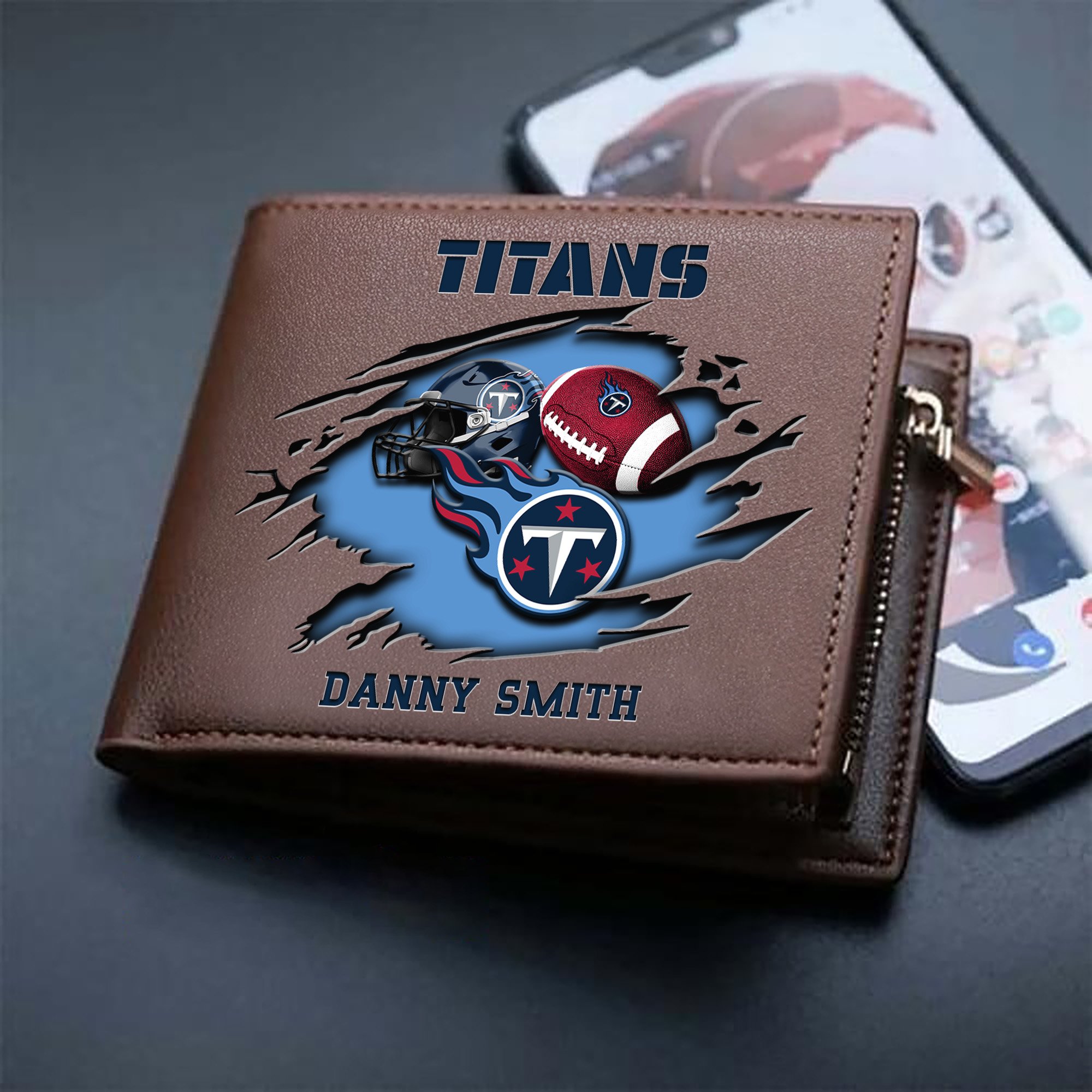Alternative view of Tennessee Titans Sport Men Wallet 2024 Version Custom Your Name, Sport Wallet For Football Fans, Sport Gifts ETHY-61737