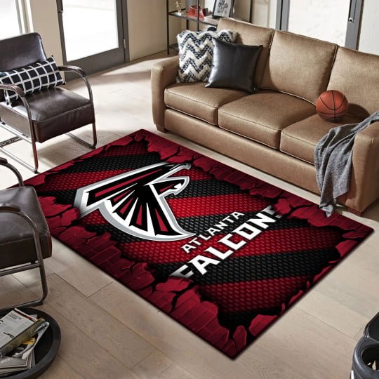 Atlanta Falcons Living Room Rug 2024 Versions, Football Team Living Room Rug, FootBall Fan Gifts EHIVM-53640