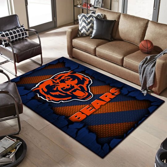 Chicago Bears Living Room Rug 2024 Versions, Football Team Living Room Rug, FootBall Fan Gifts EHIVM-53640