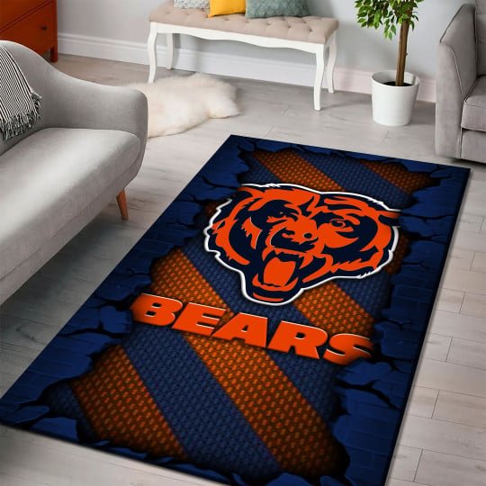 Alternative view of Chicago Bears Living Room Rug 2024 Versions, Football Team Living Room Rug, FootBall Fan Gifts EHIVM-53640