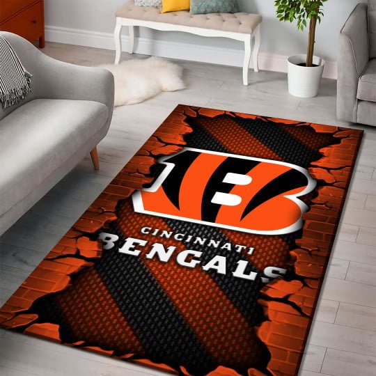 Alternative view of Cincinnati Bengals Living Room Rug 2024 Versions, Football Team Living Room Rug, FootBall Fan Gifts EHIVM-53640