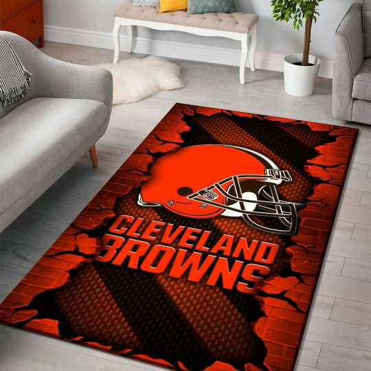 Alternative view of Cleveland Browns Living Room Rug 2024 Versions, Football Team Living Room Rug, FootBall Fan Gifts EHIVM-53640