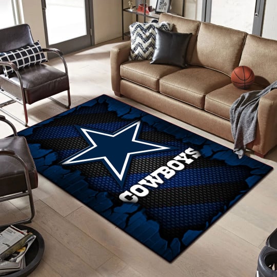 Dallas Cowboys Living Room Rug 2024 Versions, Football Team Living Room Rug, FootBall Fan Gifts EHIVM-53640