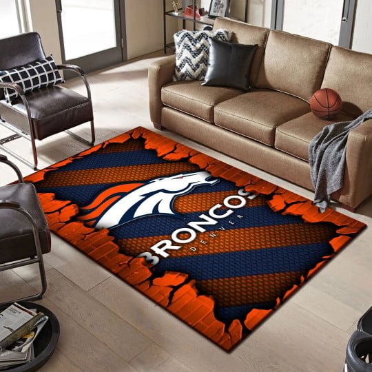 Denver Broncos Living Room Rug 2024 Versions, Football Team Living Room Rug, FootBall Fan Gifts EHIVM-53640