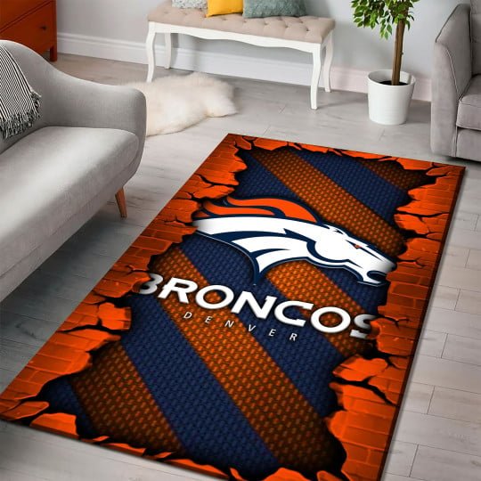 Alternative view of Denver Broncos Living Room Rug 2024 Versions, Football Team Living Room Rug, FootBall Fan Gifts EHIVM-53640
