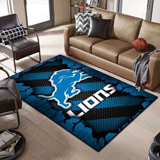 Detroit Lions Living Room Rug 2024 Versions, Football Team Living Room Rug, FootBall Fan Gifts EHIVM-53640