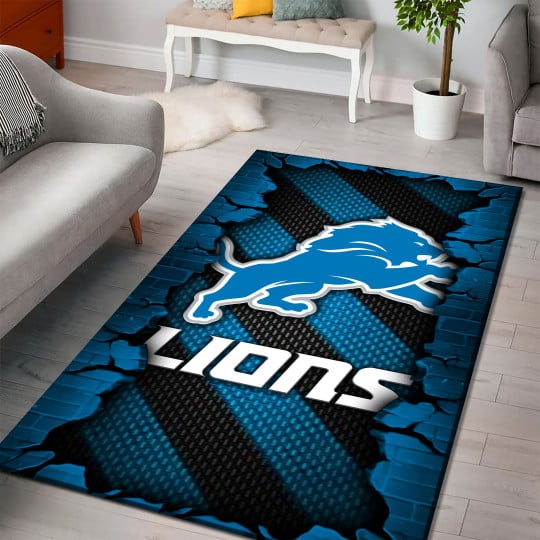 Alternative view of Detroit Lions Living Room Rug 2024 Versions, Football Team Living Room Rug, FootBall Fan Gifts EHIVM-53640