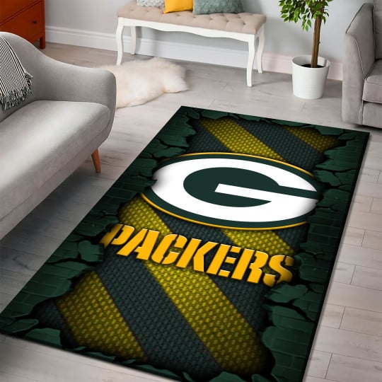 Alternative view of Green Bay Packers Living Room Rug 2024 Versions, Football Team Living Room Rug, FootBall Fan Gifts EHIVM-53640