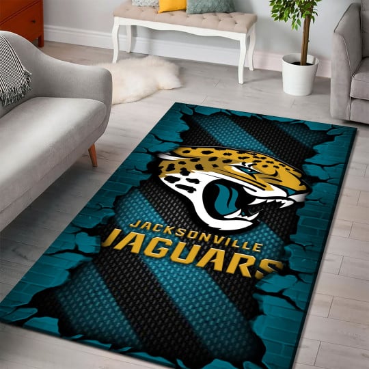 Alternative view of Jacksonville Jaguars Living Room Rug 2024 Versions, Football Team Living Room Rug, FootBall Fan Gifts EHIVM-53640