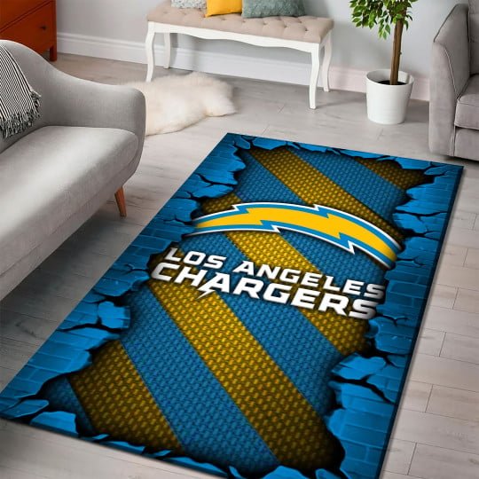 Alternative view of Los Angeles Chargers Living Room Rug 2024 Versions, Football Team Living Room Rug, FootBall Fan Gifts EHIVM-53640