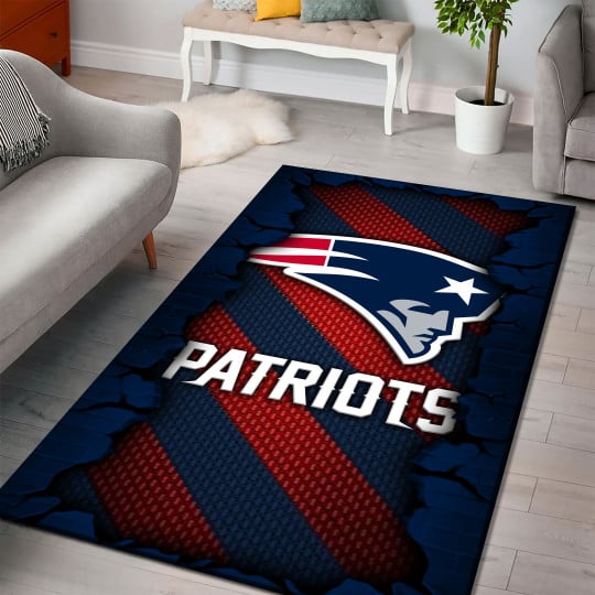 New England Patriots Living Room Rug 2024 Versions, Football Team Living Room Rug, FootBall Fan Gifts EHIVM-53640