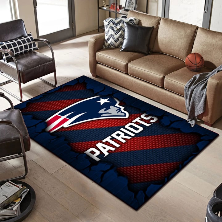Alternative view of New England Patriots Living Room Rug 2024 Versions, Football Team Living Room Rug, FootBall Fan Gifts EHIVM-53640
