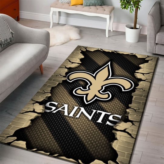 Alternative view of New Orleans Saints Living Room Rug 2024 Versions, Football Team Living Room Rug, FootBall Fan Gifts EHIVM-53640