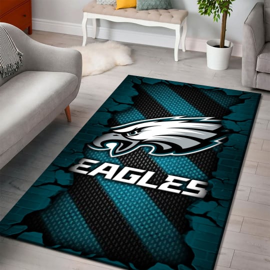 Alternative view of Philadelphia Eagles Living Room Rug 2024 Versions, Football Team Living Room Rug, FootBall Fan Gifts EHIVM-53640