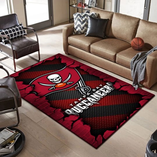 Tampa Bay Buccaneers Living Room Rug 2024 Versions, Football Team Living Room Rug, FootBall Fan Gifts EHIVM-53640
