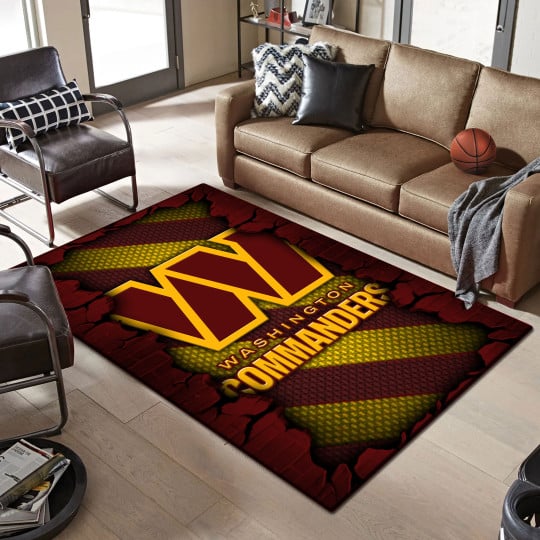 Washington Commanders Living Room Rug 2024 Versions, Football Team Living Room Rug, FootBall Fan Gifts EHIVM-53640