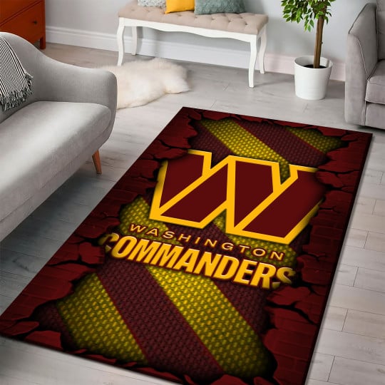 Alternative view of Washington Commanders Living Room Rug 2024 Versions, Football Team Living Room Rug, FootBall Fan Gifts EHIVM-53640