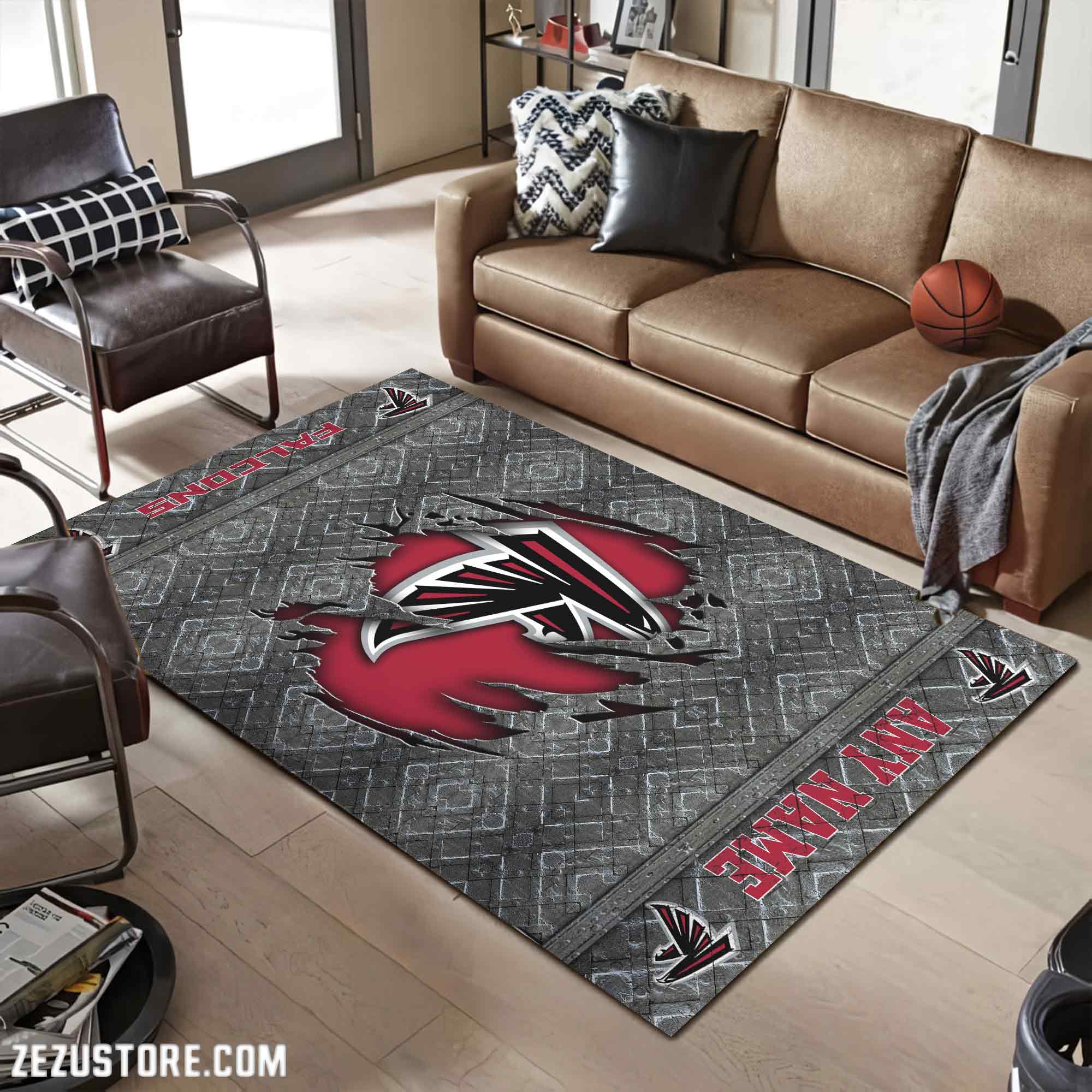 Atlanta Falcons Living Room Rug, Football Team Living Room Rug 2024 Versions, FootBall Fan Gifts EHIVM-53669