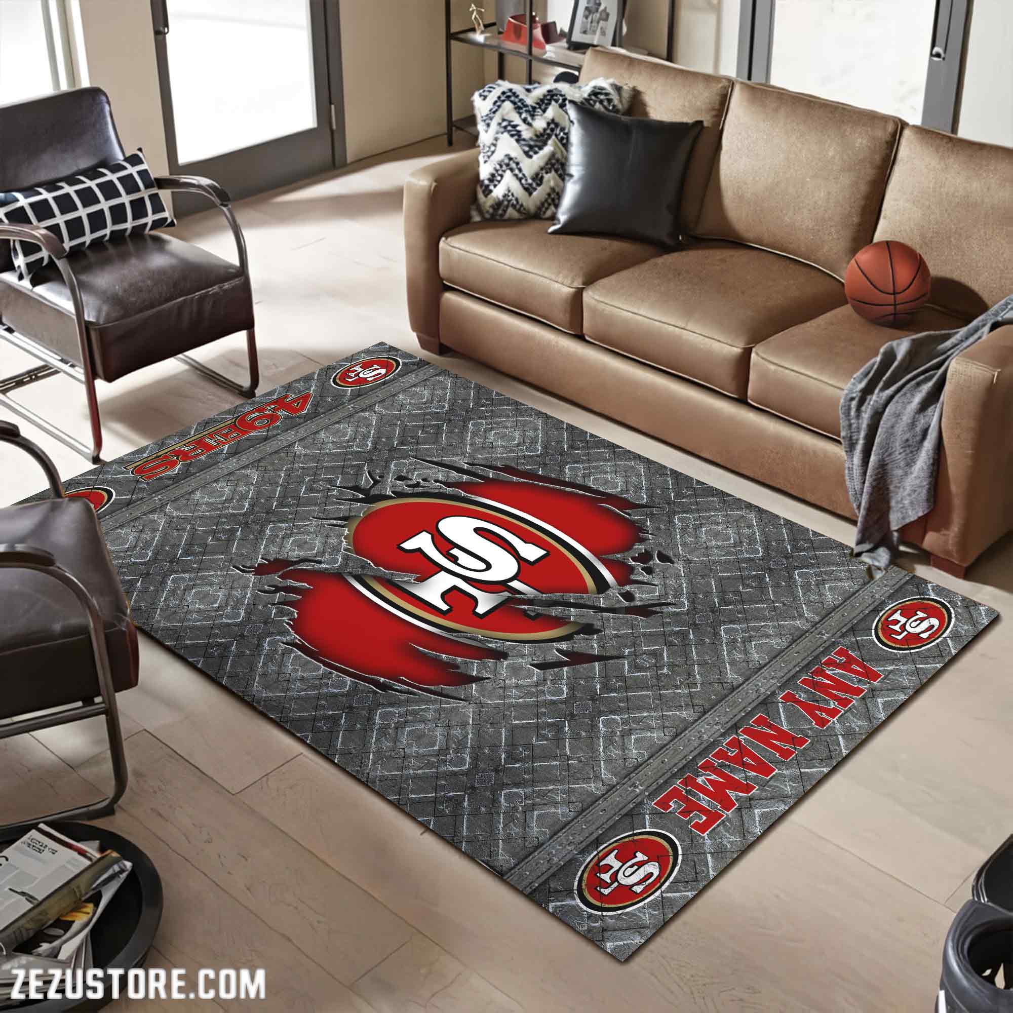 San Francisco 49ers Living Room Rug, Football Team Living Room Rug 2024 Versions, FootBall Fan Gifts EHIVM-53669