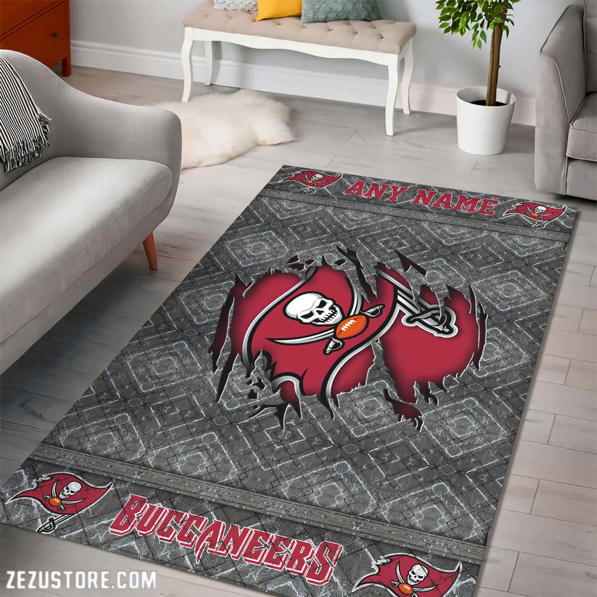 Alternative view of Tampa Bay Buccaneers Living Room Rug, Football Team Living Room Rug 2024 Versions, FootBall Fan Gifts EHIVM-53669