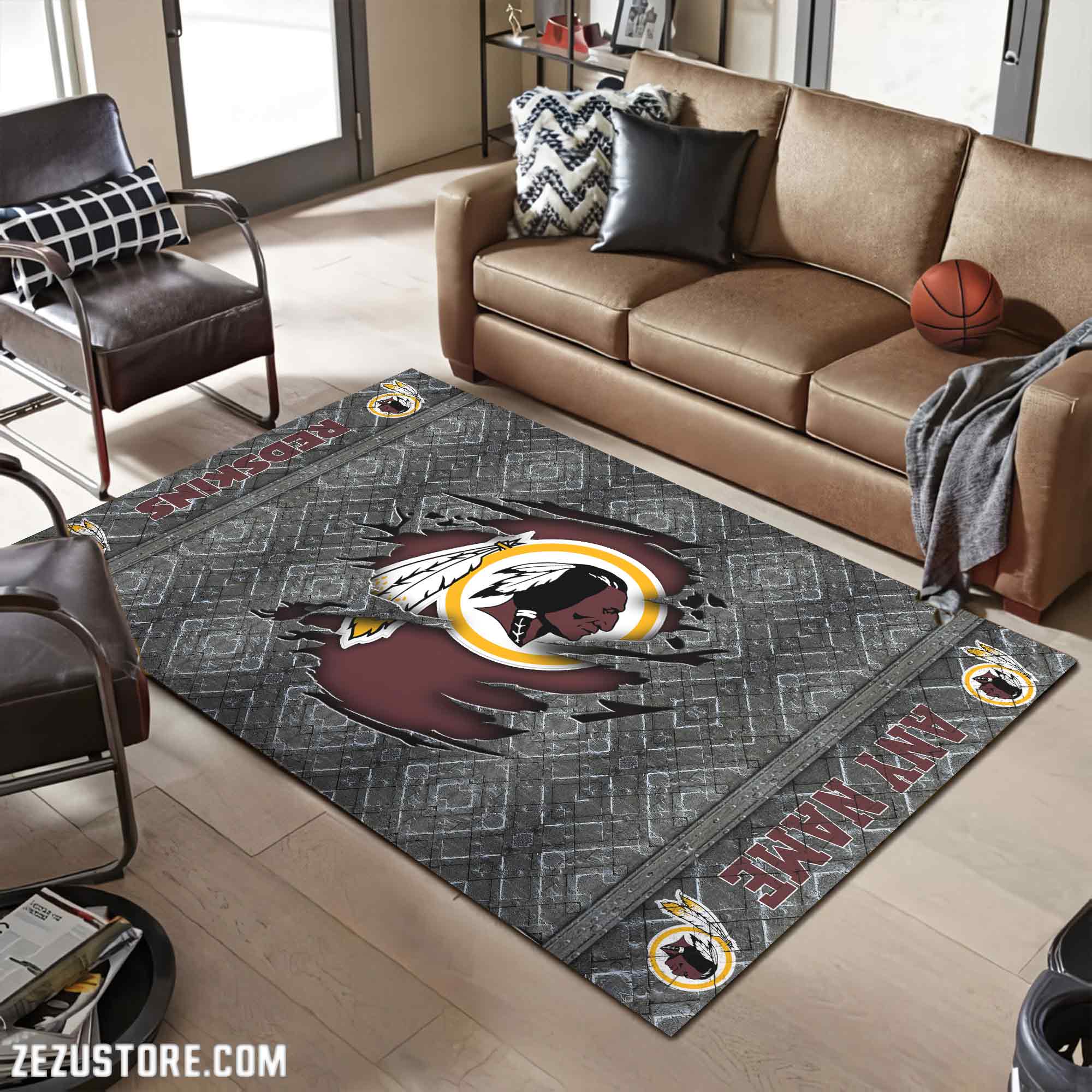 Washington Redskins Living Room Rug, Football Team Living Room Rug 2024 Versions, FootBall Fan Gifts EHIVM-53669