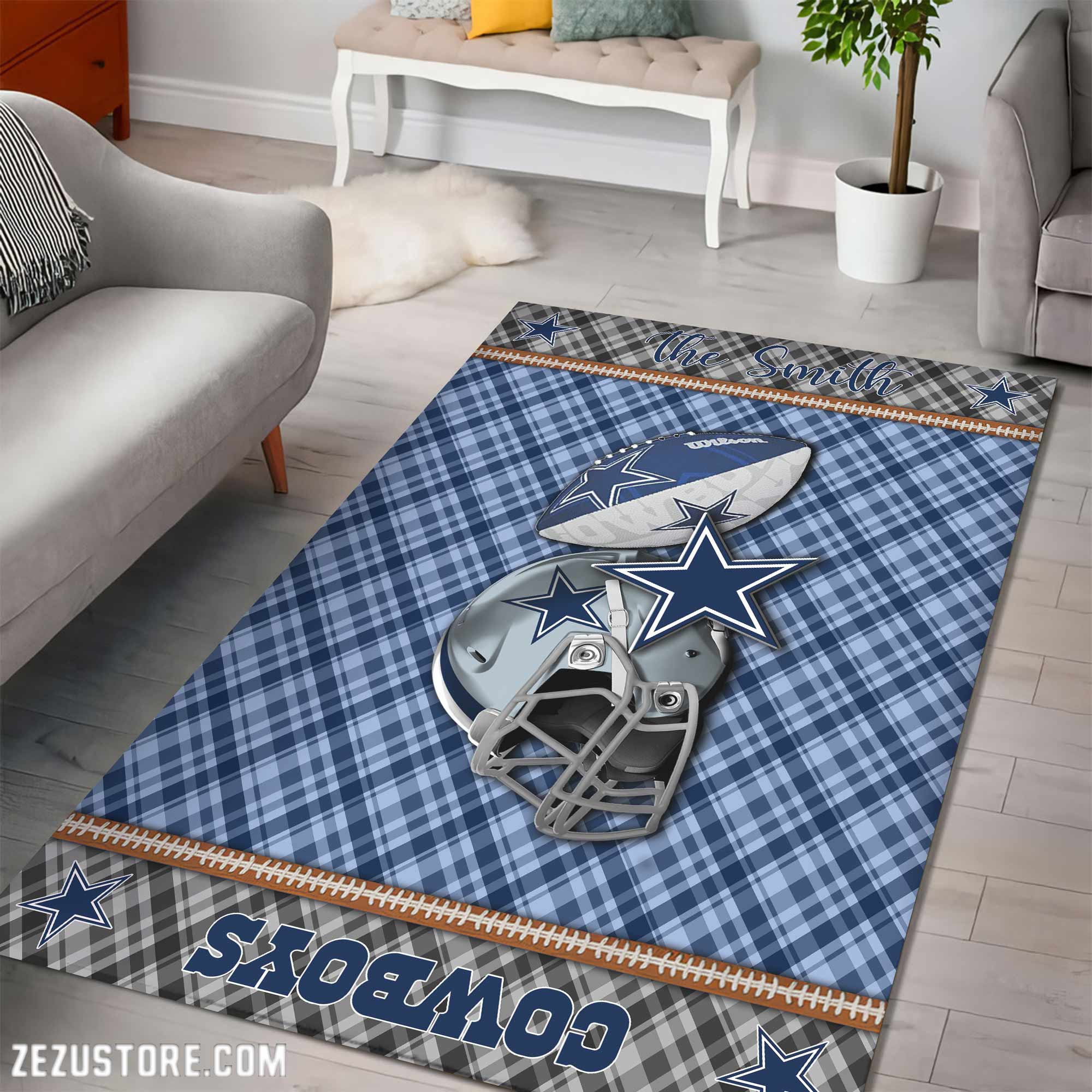 Alternative view of Dallas Cowboys Living Room Rug Custom Your Name, Football Team Living Room Rug 2024 Versions, FootBall Fan Gifts EHIVM-53670