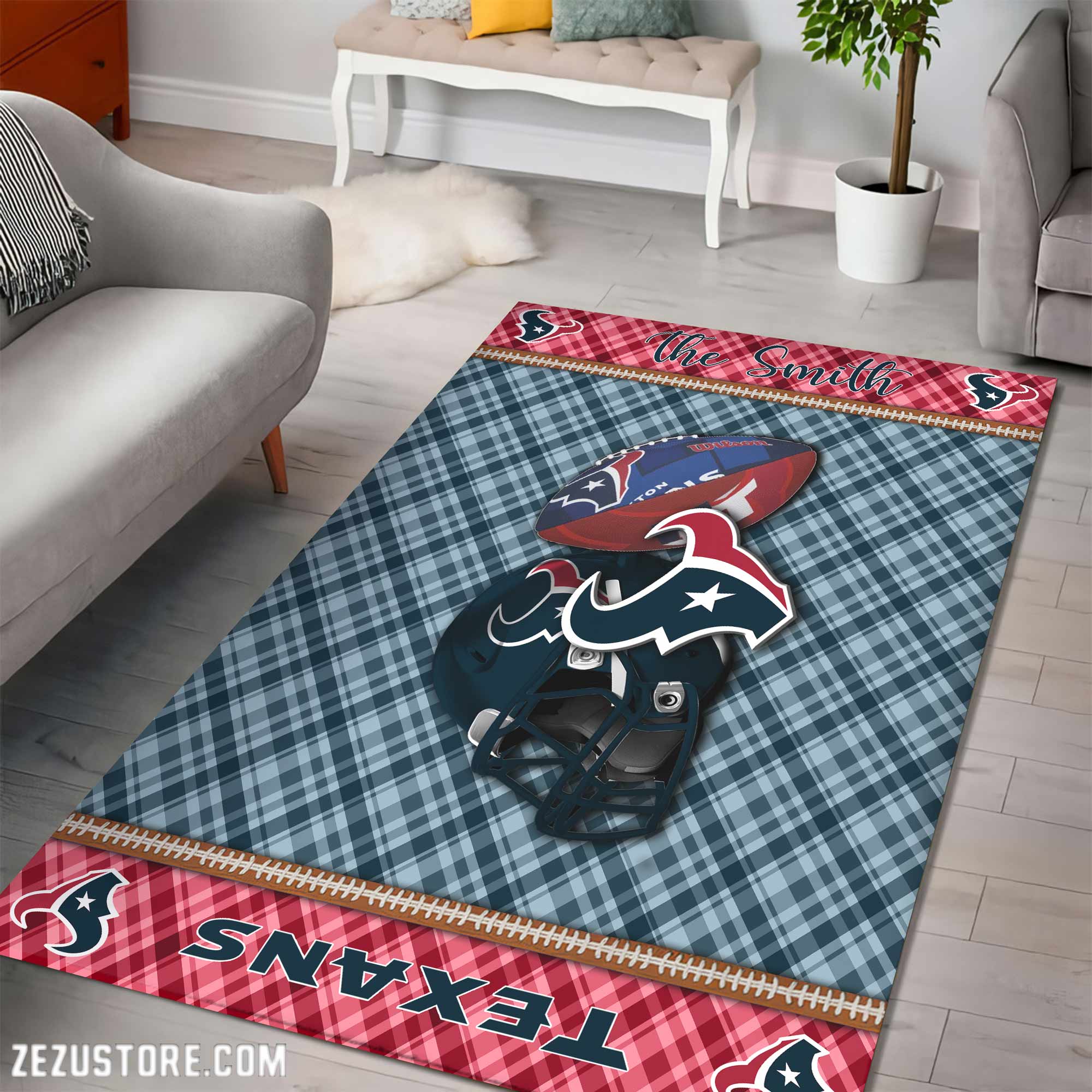 Alternative view of Houston Texans Living Room Rug Custom Your Name, Football Team Living Room Rug 2024 Versions, FootBall Fan Gifts EHIVM-53670