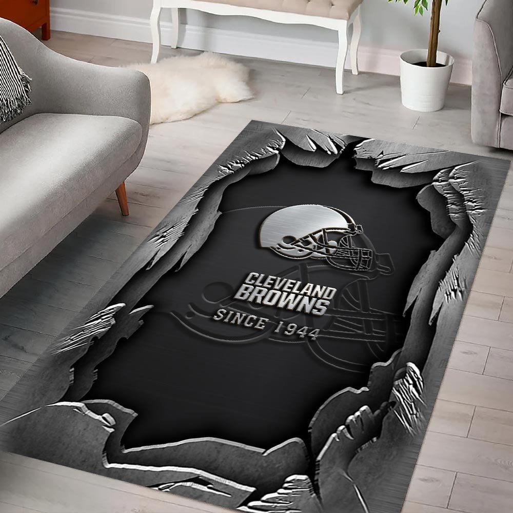 Cleveland Browns Living Room Rug, Football Team Living Room Rug 2024 Versions, FootBall Fan Gifts EHIVM-57794