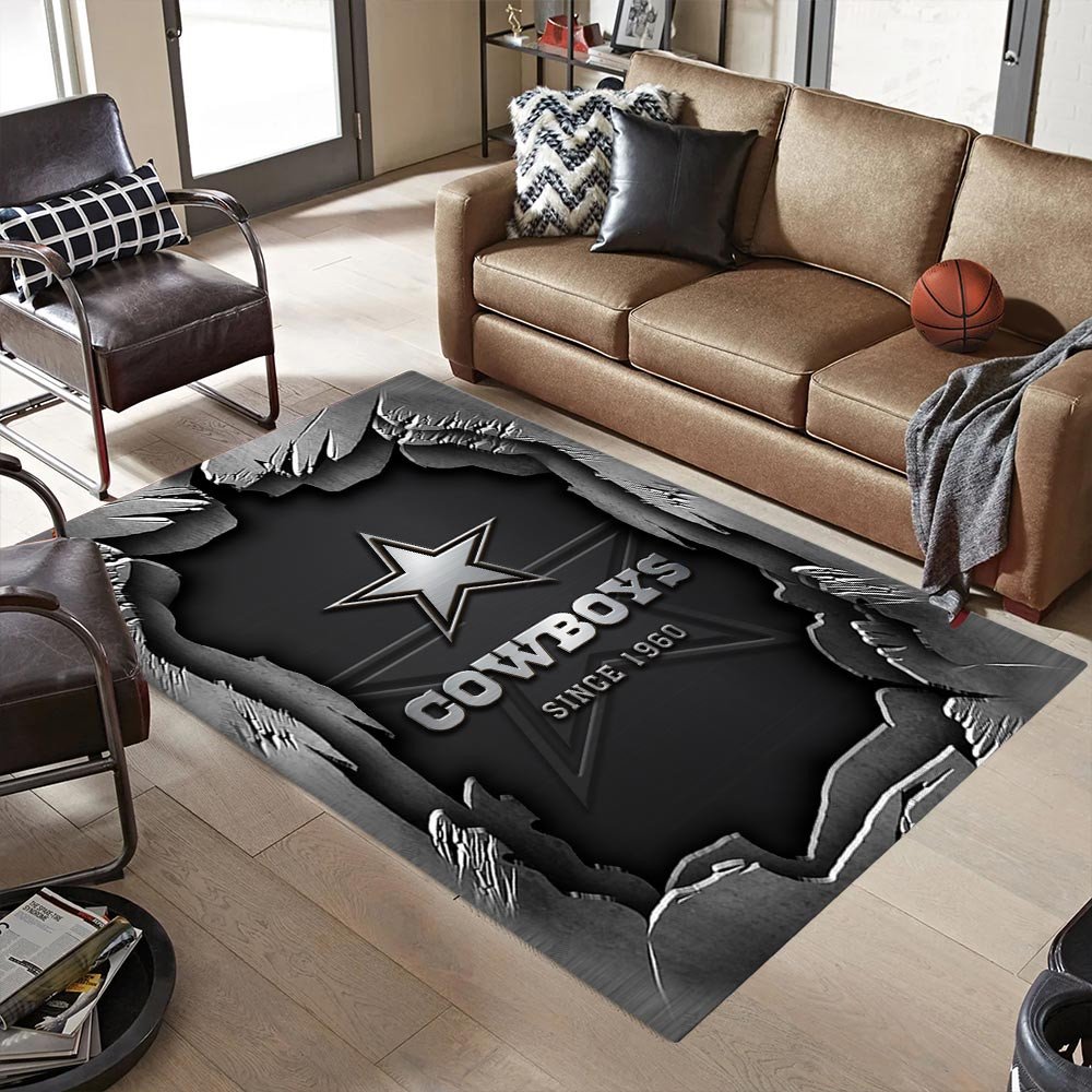 Alternative view of Dallas Cowboys Living Room Rug, Football Team Living Room Rug 2024 Versions, FootBall Fan Gifts EHIVM-57794
