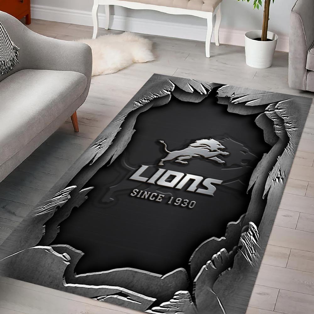 Detroit Lions Living Room Rug, Football Team Living Room Rug 2024 Versions, FootBall Fan Gifts EHIVM-57794
