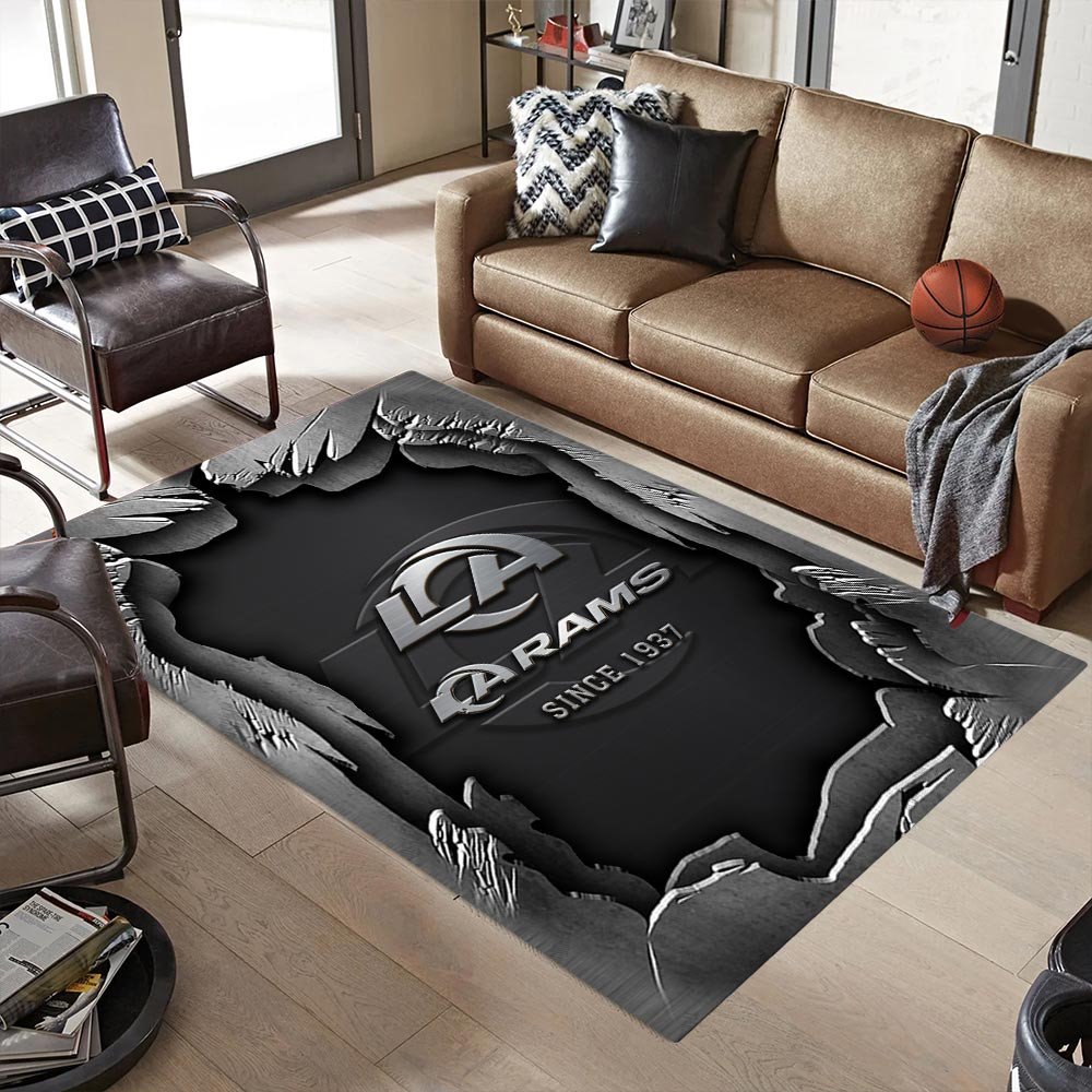 Alternative view of Los Angeles Rams Living Room Rug, Football Team Living Room Rug 2024 Versions, FootBall Fan Gifts EHIVM-57794