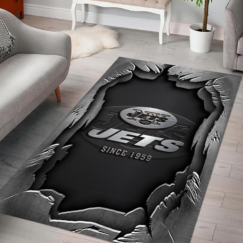 New York Jets Living Room Rug, Football Team Living Room Rug 2024 Versions, FootBall Fan Gifts EHIVM-57794