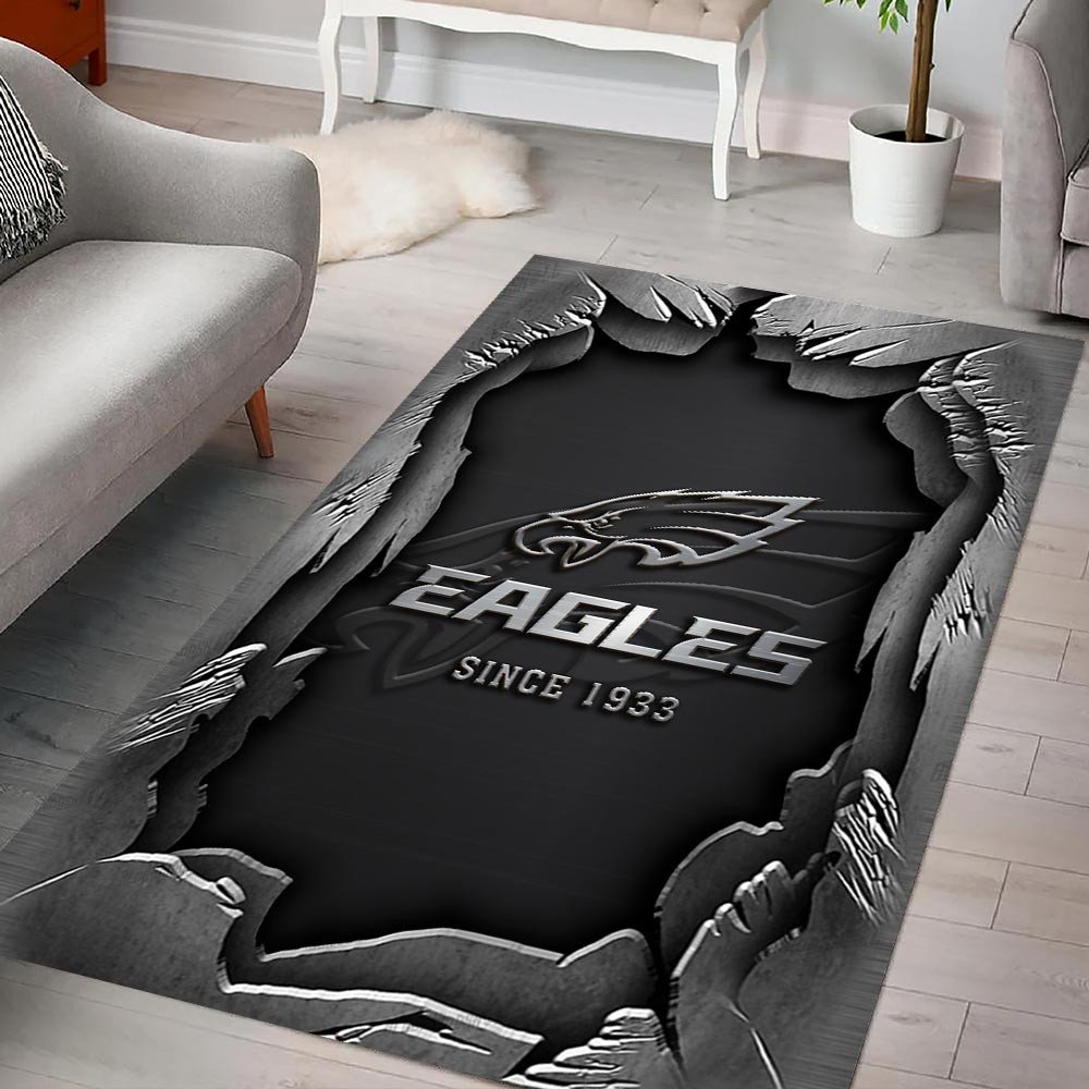 Philadelphia Eagles Living Room Rug, Football Team Living Room Rug 2024 Versions, FootBall Fan Gifts EHIVM-57794