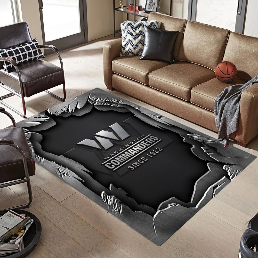 Alternative view of Washington Commanders Living Room Rug, Football Team Living Room Rug 2024 Versions, FootBall Fan Gifts EHIVM-57794