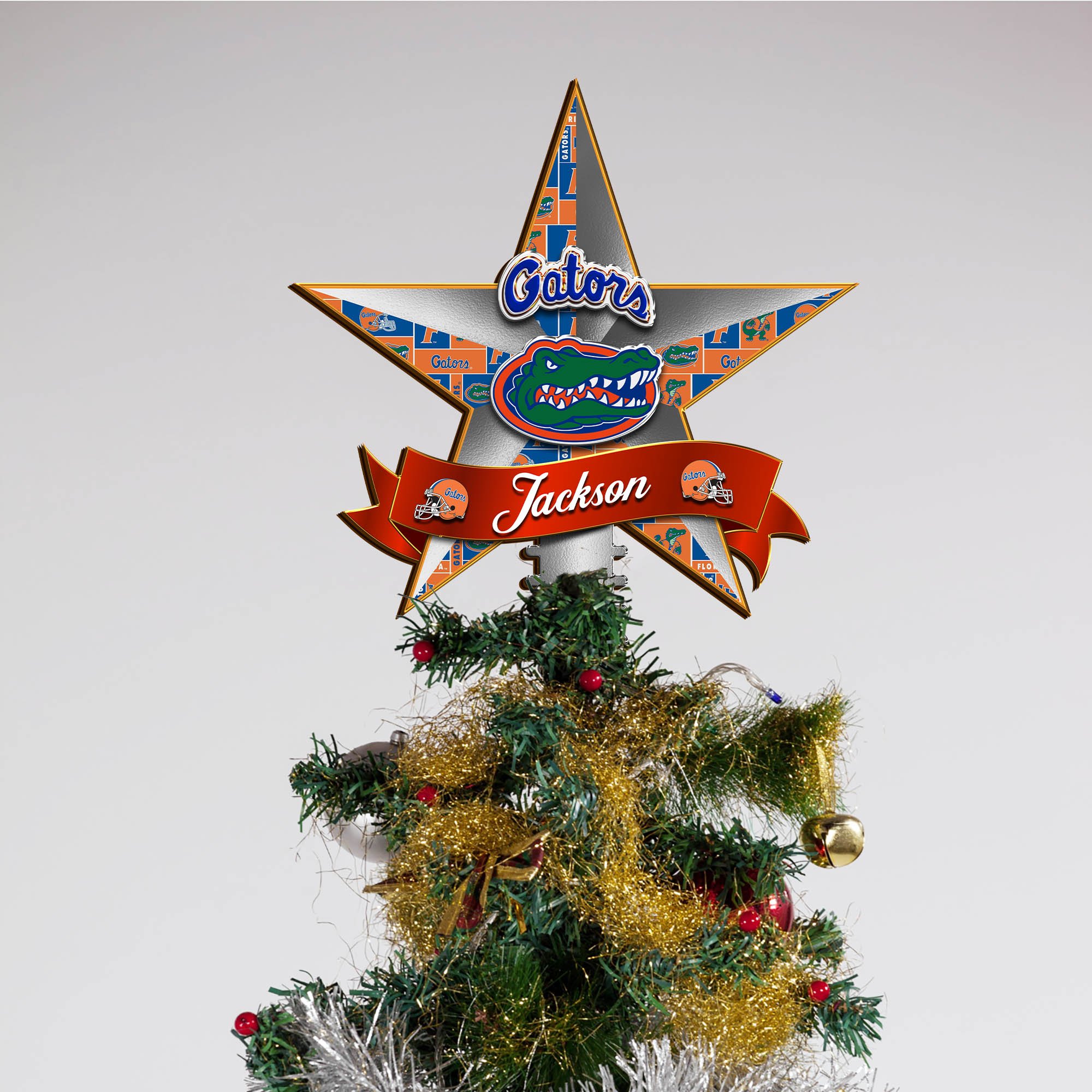 Alternative view of Florida Gators Tree Topper 2024 Version Personalized Your Name, Christmas Tree Decor, Christmas Gifts ETHY-62855
