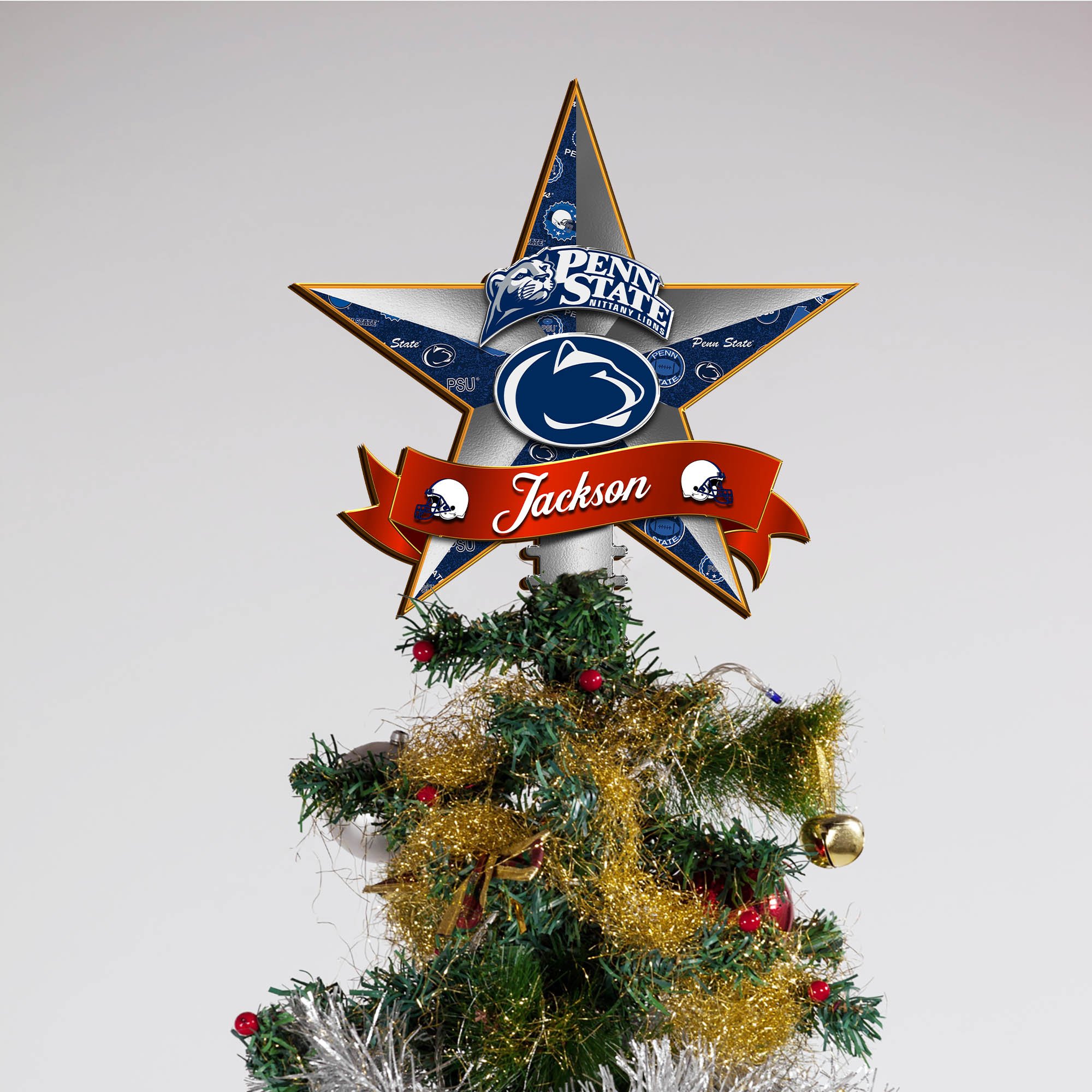 Alternative view of Penn State Nittany Lions Tree Topper 2024 Version Personalized Your Name, Christmas Tree Decor, Christmas Gifts ETHY-62855