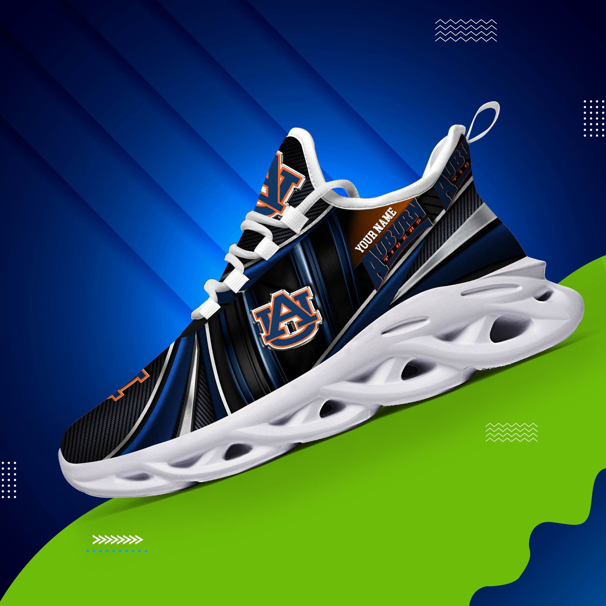 Alternative view of Auburn Tigers White C Sneakers 2024 Version Personalized Your Name, Sport Team Sneakers, Sport Gifts ETHY-62892