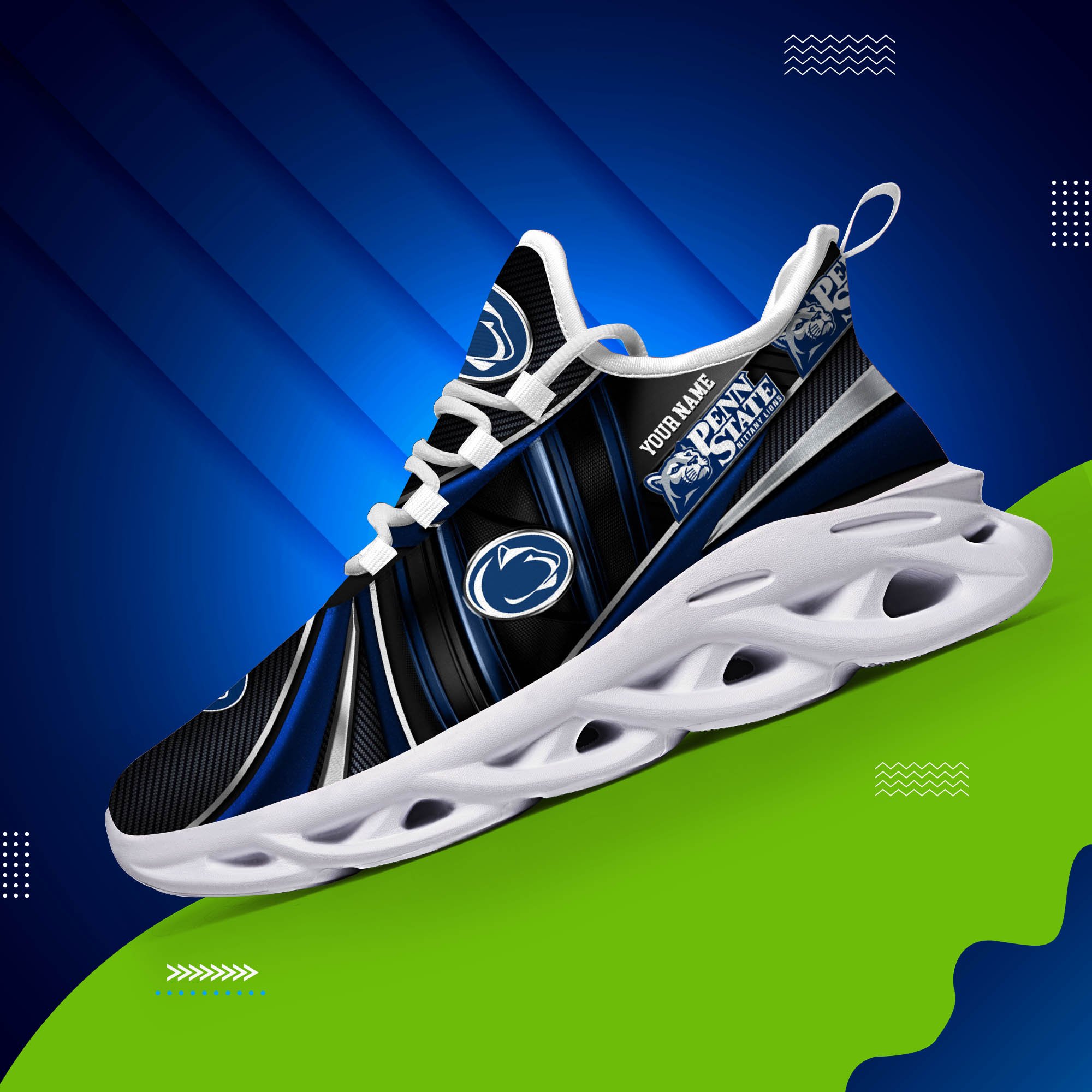 Alternative view of Penn State Nittany Lions White C Sneakers 2024 Version Personalized Your Name, Sport Team Sneakers, Sport Gifts ETHY-62892