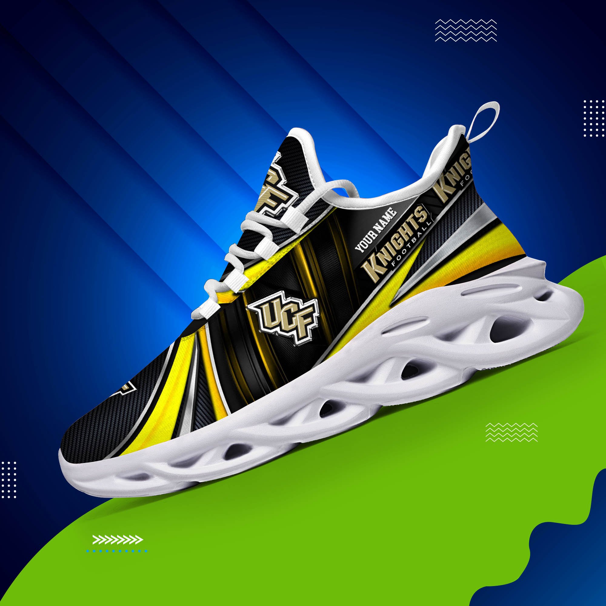 Alternative view of UCF Knights White C Sneakers 2024 Version Personalized Your Name, Sport Team Sneakers, Sport Gifts ETHY-62892