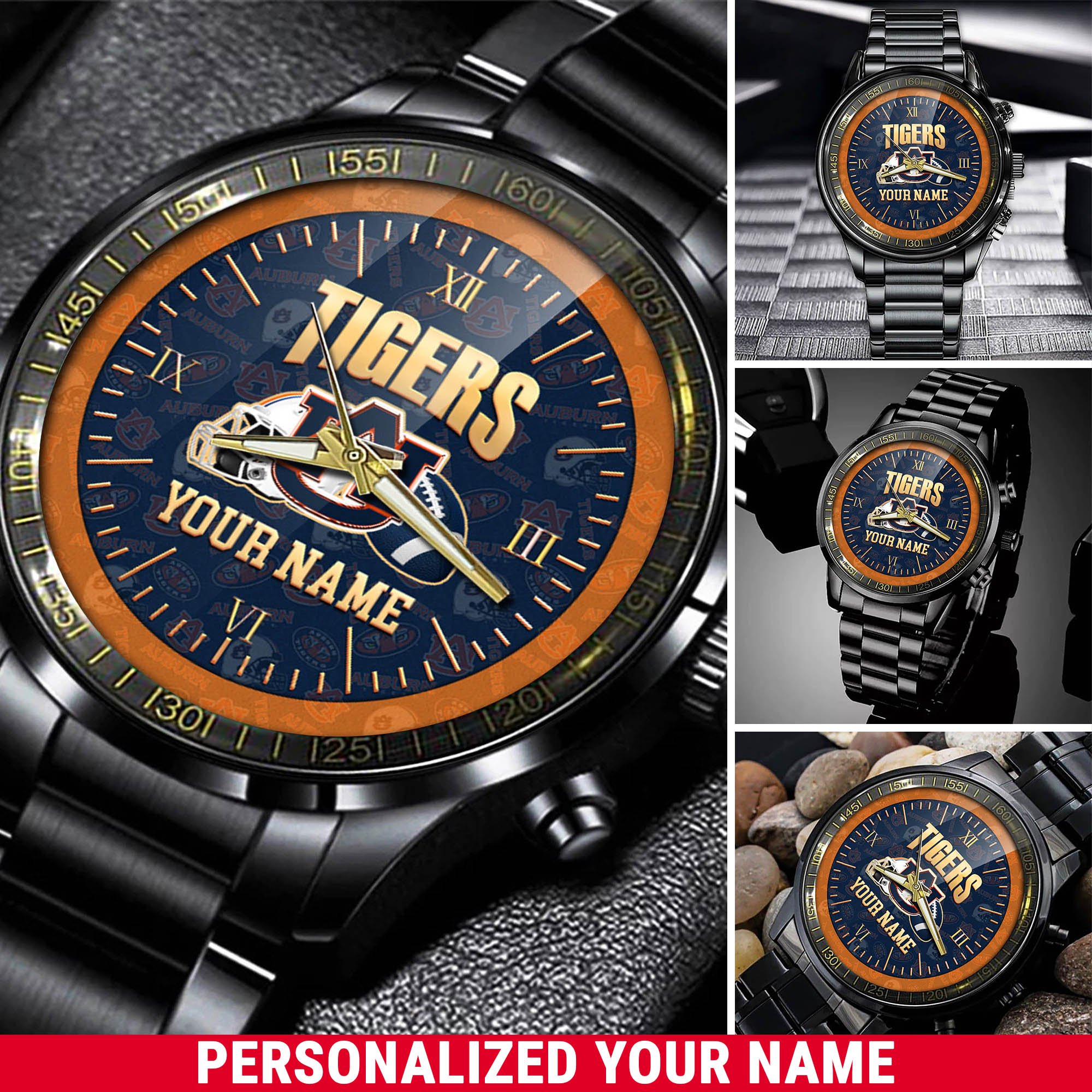 Auburn Tigers Watch 2024 Version Personalized Your Name, Sport Watch For Fans, Sport Gifts ETHY-54417