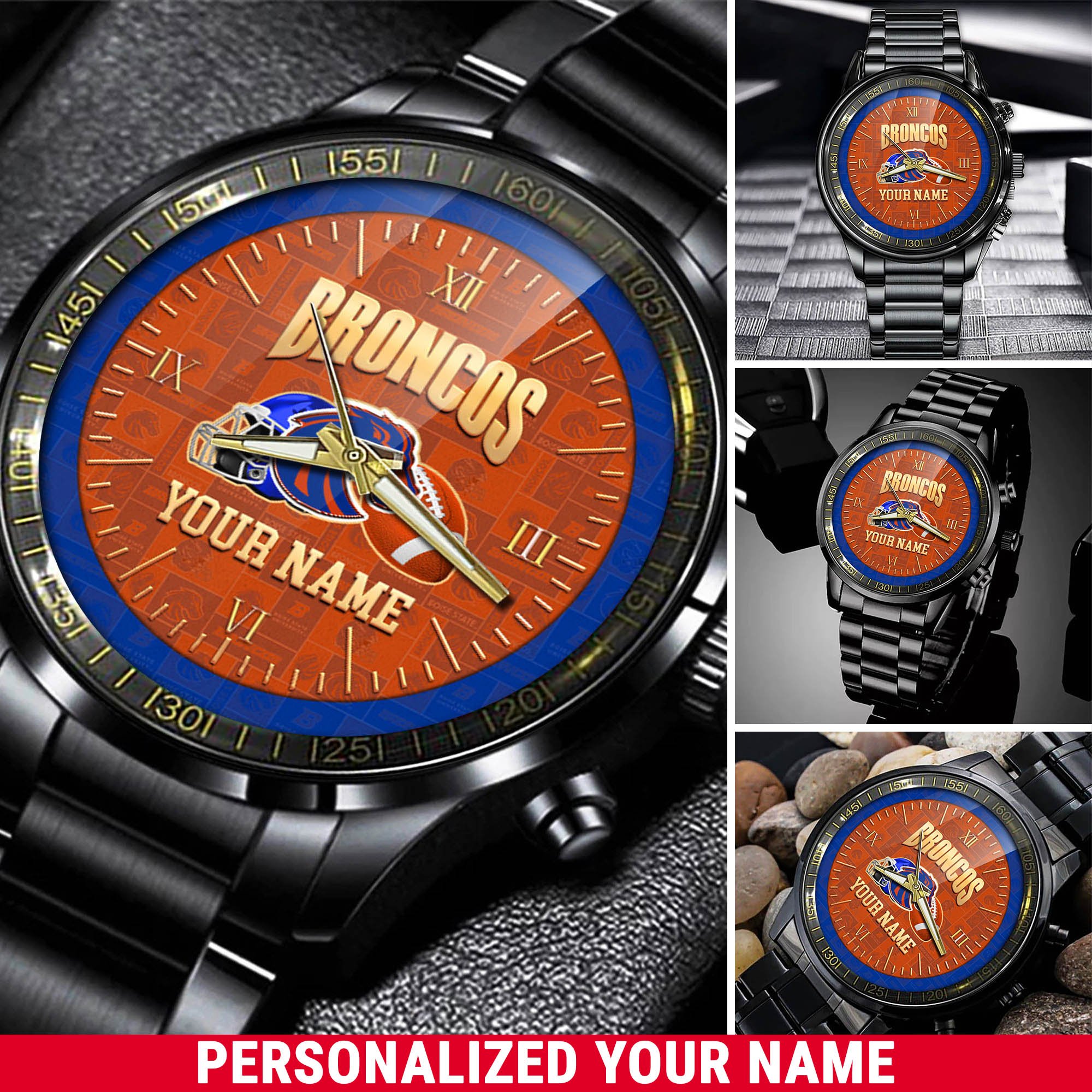 Boise State Broncos Watch 2024 Version Personalized Your Name, Sport Watch For Fans, Sport Gifts ETHY-54417