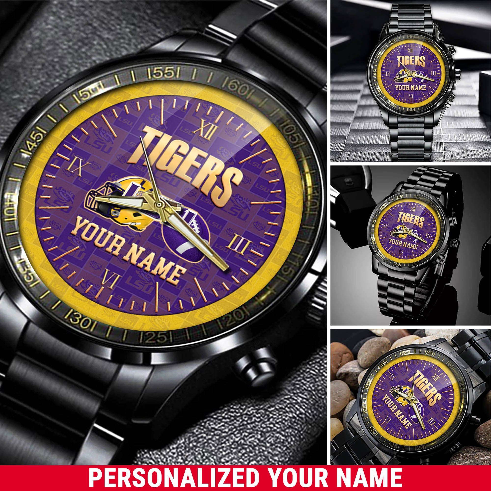 LSU TIGERS Watch 2024 Version Personalized Your Name, Sport Watch For Fans, Sport Gifts ETHY-54417